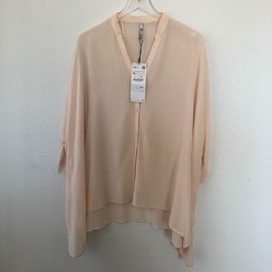 NWT Zara Peach Blouse XL